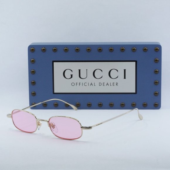 FINAL PRICE NEW GUCCI GG1648S 005 GOLD PINK SUNGLASSES - Picture 1 of 10